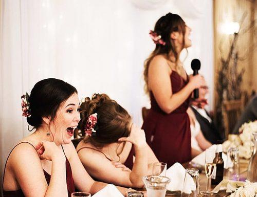 wedding speeches maid of honor friends dinner