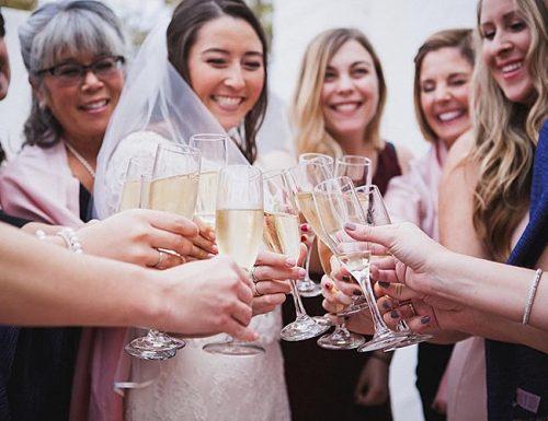 wedding toasts bride guests champagne