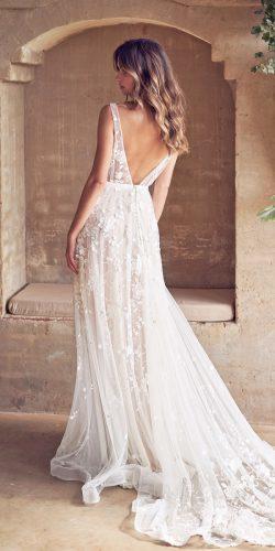 a line v back lace hand beaded with straps anna campbell wedding dresses amelie