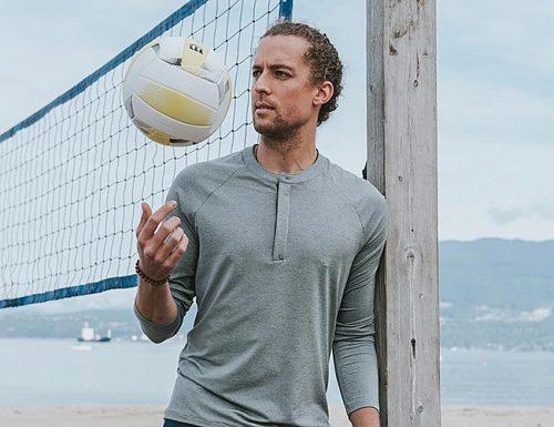 bachelor party ideas beach volleyball man plays ball
