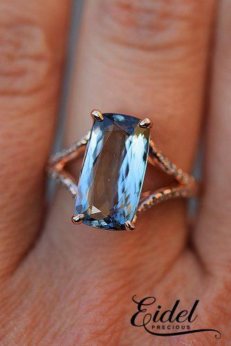 eidel precious engagement rings unique split rose gold radiant cut solitaire 4.31b
