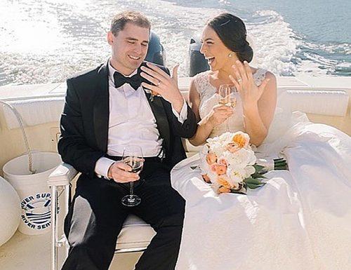 eloping boat married couple