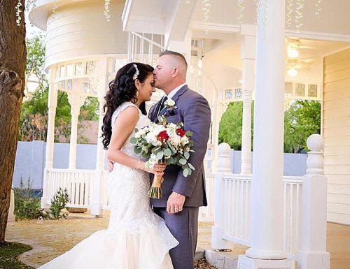 eloping wedding couple married