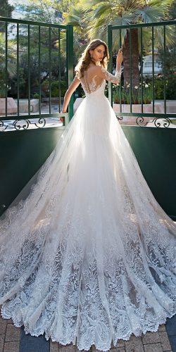 trumpet with lace overskirt illusion backless tattoo effect long sleeves tina valerdi 2019 wedding dresses lilian