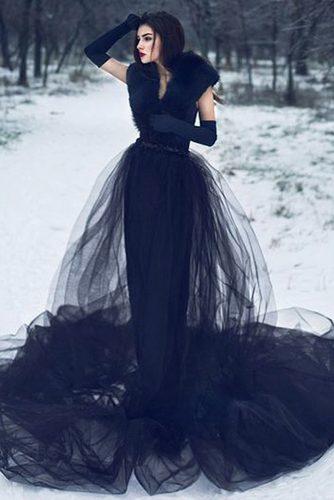 black victorian wedding dress