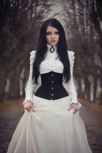 victorian corset wedding dress