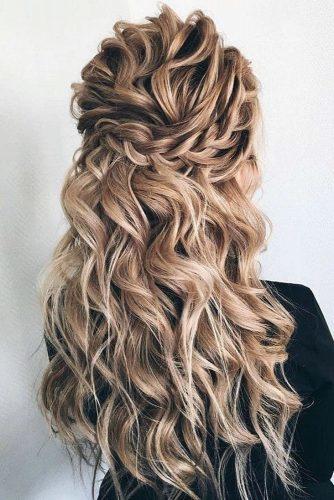 30 Wedding Hairstyles Half Up Half Down With Curls And Braid