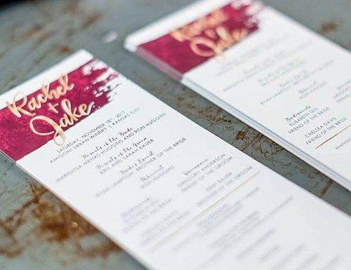 wedding program wording romantic style