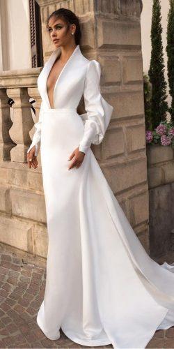 cheap simple long sleeve wedding dresses