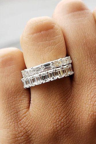 bridal sets stackable rings diamonds white gold