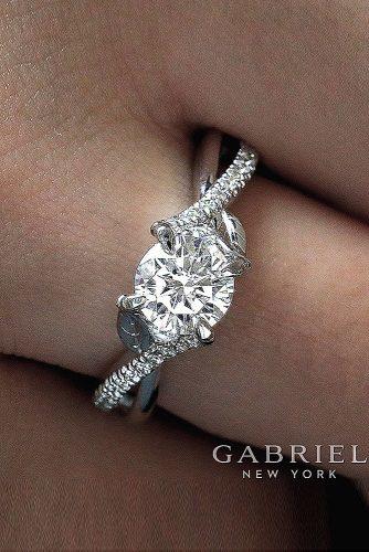 gabriel co engagement rings twisted pave band white gold round cut diamond BLAKELY ER14448R4W44JJ