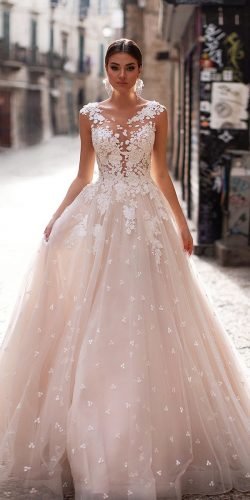 blush wedding dress