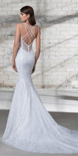 pnina tornai wedding dresses 2019 mermaid lace backless sleeveless bling