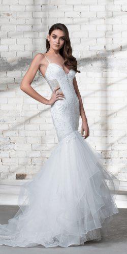 pnina tornai wedding dresses 2019 mermaid lace romantic flattering sweetheart neck spaghetti straps