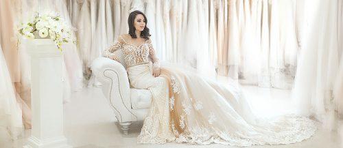 rent wedding dress bride before the wedding featured