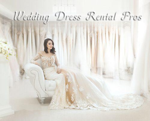 rent wedding dress bride in the wedding dresses showroom
