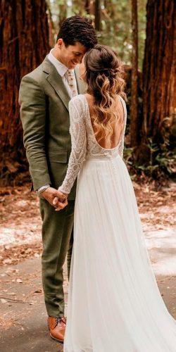 rustic long sleeve wedding dress