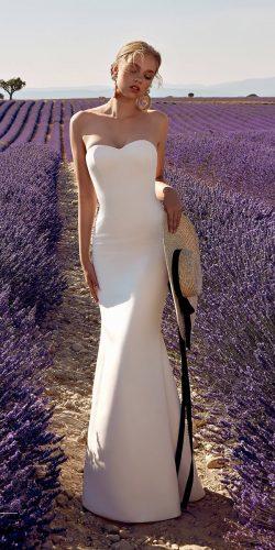 simple wedding dresses trumpet strapless neckline country ariamo