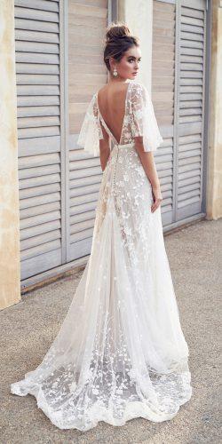 anna campbell 2019 wedding dresses a line low back with draped sleeve amelie