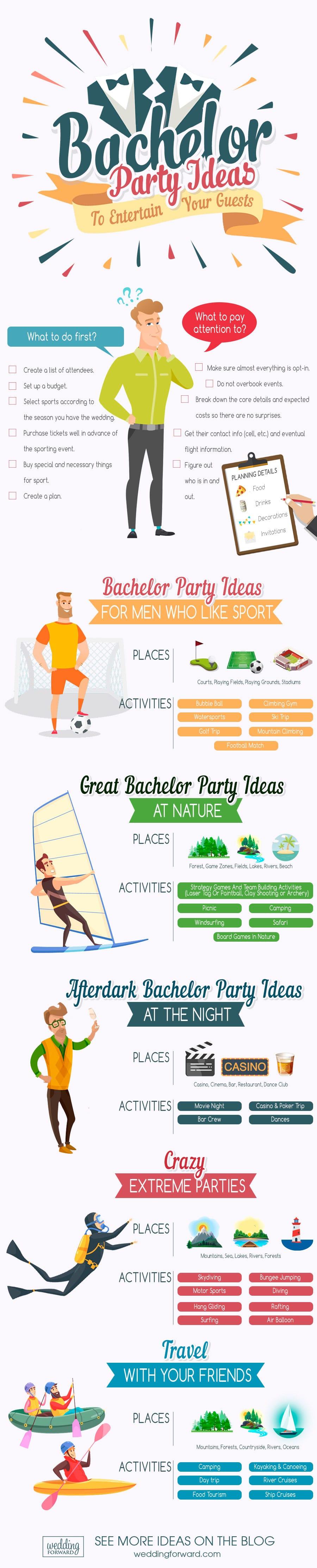 bachelor partyideas for men infographics