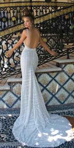 berta wedding dresses 2019 trumpet low back spaghetti straps with train