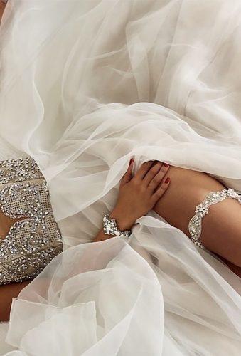 bridal undergarments thin bridal garter with stones lagartier