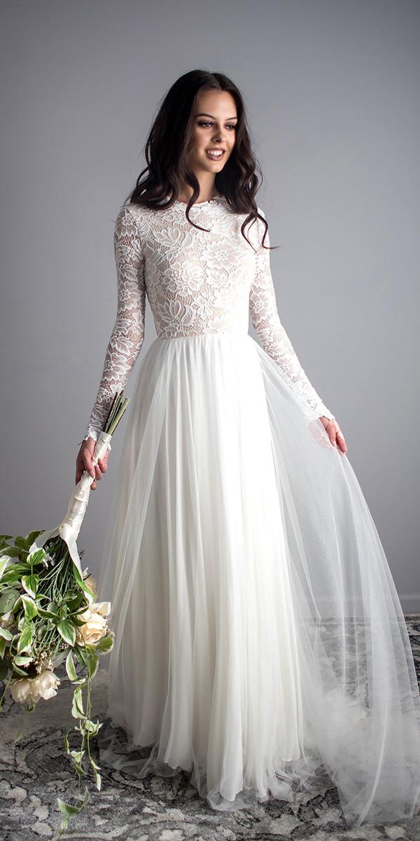 celebrity wedding dresses lace top with 'sleeves tulle skirt wear your love