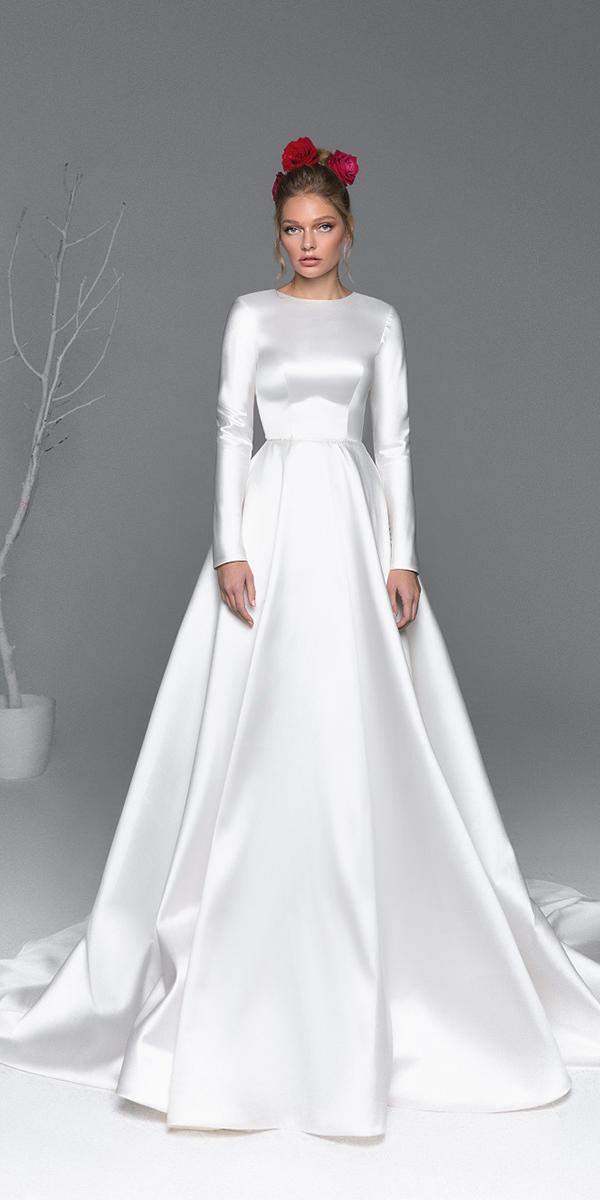 celebrity wedding dresses simple with long sleeves modest satin similar miranda kerrs eva lender