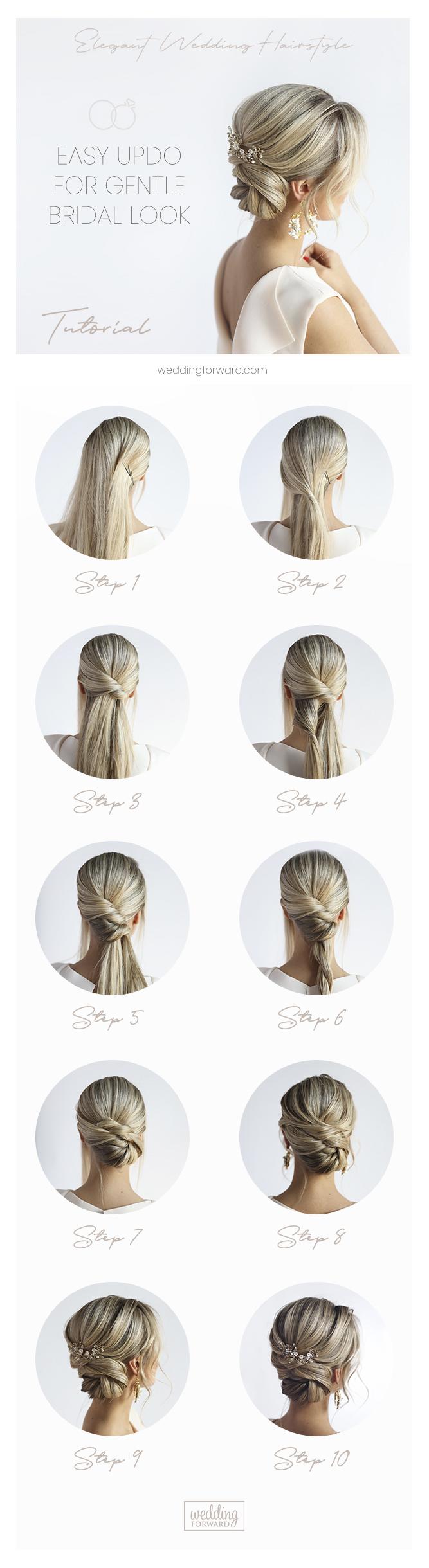 elegant wedding hairstyles low bun tutorial
