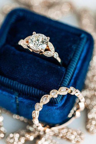 engagement ring trends wedding set round cut vintage