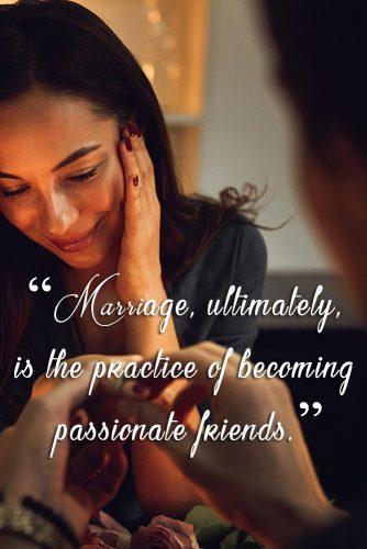 marriage quotes love quotes man propose a woman at the evening