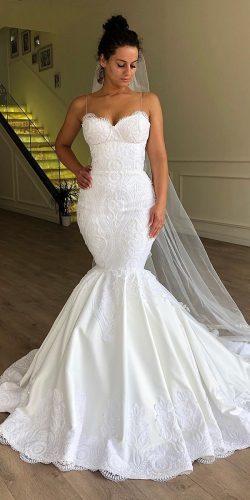 mermaid wedding dresses sweetheart neckline with spaghetti straps fjollanila official