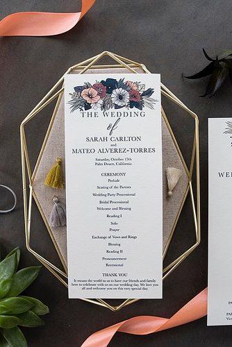 wedding programs boho