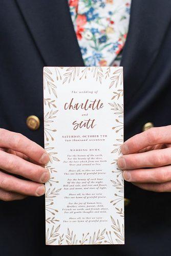 wedding programs boho