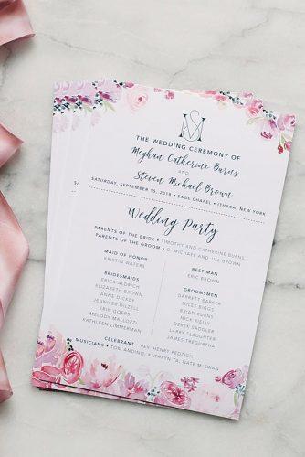 wedding programs custom stamp