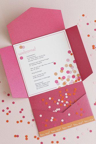 wedding programs diy confetti toss program