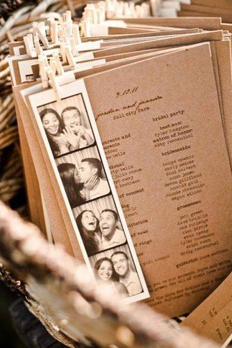 wedding programs diy couple photo