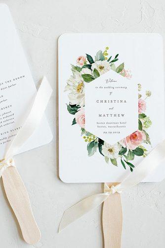 wedding programs floral design