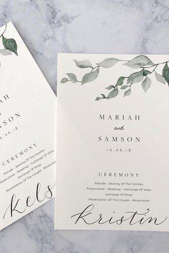 wedding programs floral design