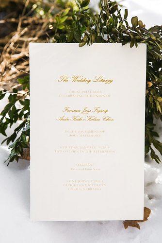 wedding programs minimalist