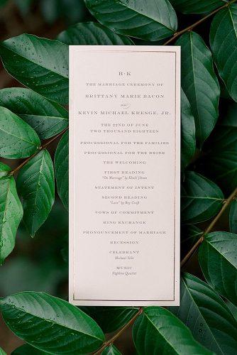 wedding programs monogrammed design