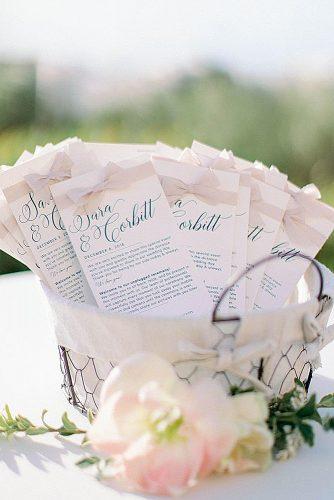 wedding programs ribbon bows