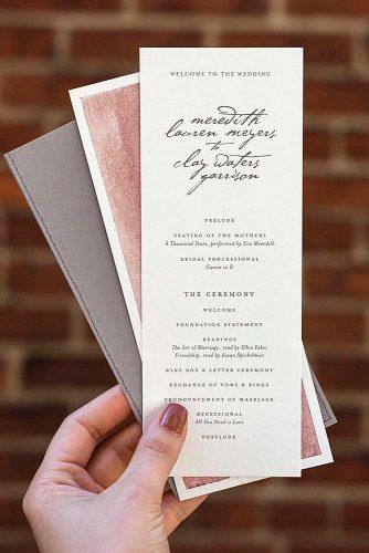 wedding programs simple front