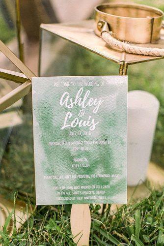 wedding programs watercolor