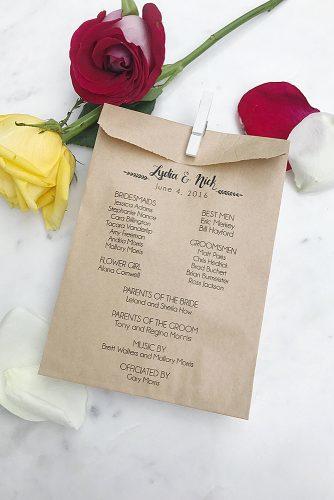 wedding programs wedding program bag