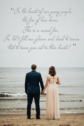wedding toasts bride and groom at the beach quotes from best man and maid of honor