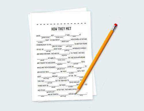 bachelorette party Mad Libs