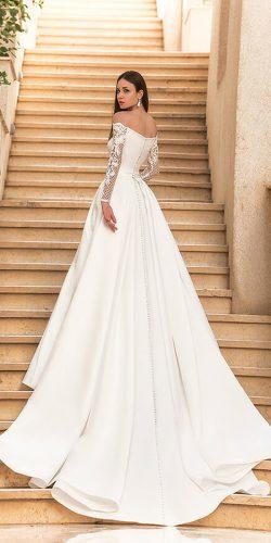 ball gown off the shoulder lace long sleeves oksana mukha wedding dresses 2019 frederika