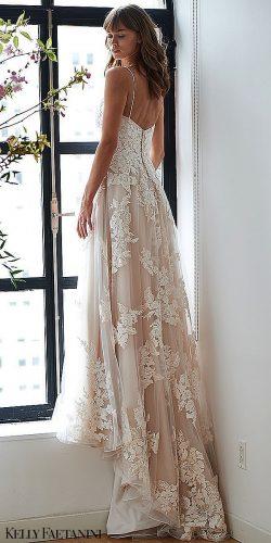 kelly faetanini 2019 wedding dresses ivory lace straps open back a line dress Alexia