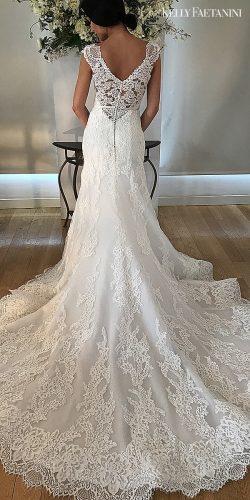 kelly faetanini wedding dresses short sleeve v shape back white lace